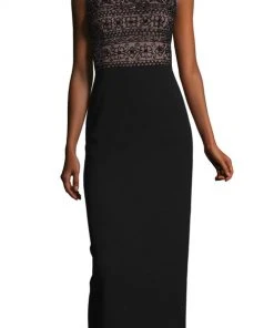 Formal Gowns Adrianna Papell - AP1E203663 Beaded Jewel Sheath Dress