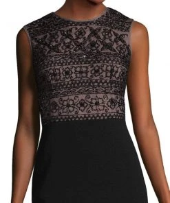 Formal Gowns Adrianna Papell - AP1E203663 Beaded Jewel Sheath Dress