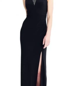 Adrianna Papell - AP1E204134 Bead Embellished High Neck Dress