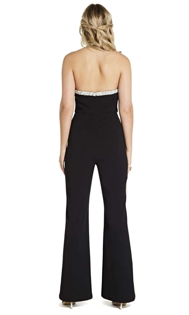 Adrianna Papell - AP1E204372 Pearl Beaded High Halter Jumpsuit 5 Adrianna Papell - AP1E204372 Pearl Beaded High Halter Jumpsuit