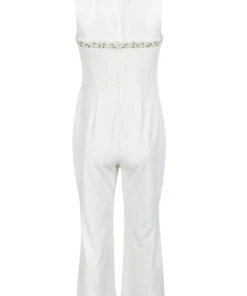 Adrianna Papell - AP1E204372 Pearl Beaded High Halter Jumpsuit 14 Adrianna Papell - AP1E204372 Pearl Beaded High Halter Jumpsuit