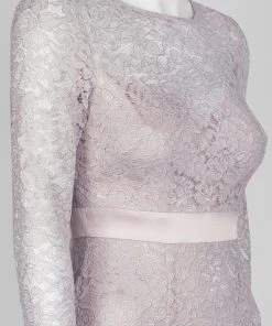 Adrianna Papell - AP1E205128 Lace Long Sleeve Fitted Dress Formal Gowns