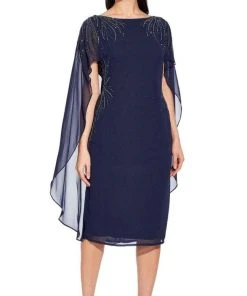 Cocktail Dresses Adrianna Papell - AP1E205401 Beaded Bateau Neck Illusion Chiffon Dress 7 Cocktail Dresses Adrianna Papell - AP1E205401 Beaded Bateau Neck Illusion Chiffon Dress