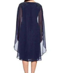 Cocktail Dresses Adrianna Papell - AP1E205401 Beaded Bateau Neck Illusion Chiffon Dress 6 Cocktail Dresses Adrianna Papell - AP1E205401 Beaded Bateau Neck Illusion Chiffon Dress