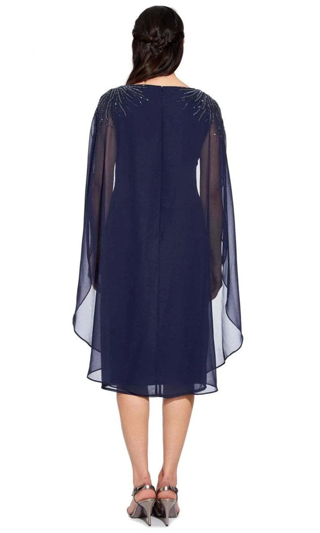 Cocktail Dresses Adrianna Papell - AP1E205401 Beaded Bateau Neck Illusion Chiffon Dress 4 Cocktail Dresses Adrianna Papell - AP1E205401 Beaded Bateau Neck Illusion Chiffon Dress