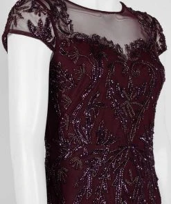 Formal Gowns Adrianna Papell - AP1E205915 Illusion Neckline Beaded Evening Gown