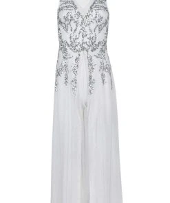 Adrianna Papell - AP1E206320 Embellished V Neck Jumpsuit