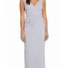 Adrianna Papell - AP1E206762 Sleeveless V-Neck Column Long Crepe Dress