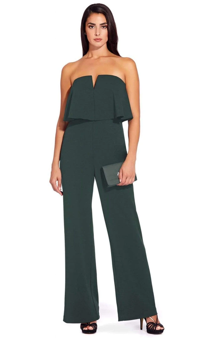 Plus Size Dresses Adrianna Papell - AP1E206916 Strapless Flounce Bodice Crepe Jumpsuit 9 Plus Size Dresses Adrianna Papell - AP1E206916 Strapless Flounce Bodice Crepe Jumpsuit