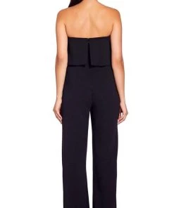Plus Size Dresses Adrianna Papell - AP1E206916 Strapless Flounce Bodice Crepe Jumpsuit