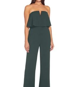 Plus Size Dresses Adrianna Papell - AP1E206916 Strapless Flounce Bodice Crepe Jumpsuit 14 Plus Size Dresses Adrianna Papell - AP1E206916 Strapless Flounce Bodice Crepe Jumpsuit