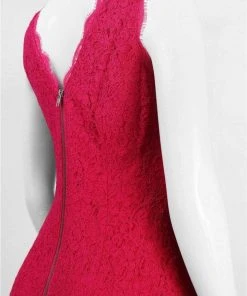 Adrianna Papell - Bateau Neck Lace Sheath Dress 41871750