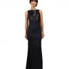 Formal Gowns Adrianna Papell - Bateau Neckline Sequined Long Dress AP1E200234