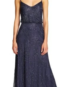 Adrianna Papell - Beaded Blouson Dress 91891180 Formal Gowns