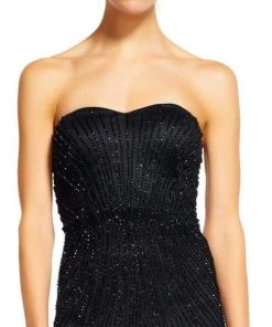 Adrianna Papell - Beaded Tulle Mermaid Gown AP1E200879 Formal Gowns