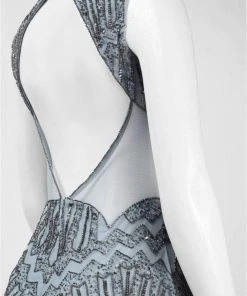 Cocktail Dresses Adrianna Papell - Beaded V-Neck Short Dress 41900230