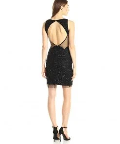 Cocktail Dresses Adrianna Papell - Beaded V-Neck Short Dress 41900230
