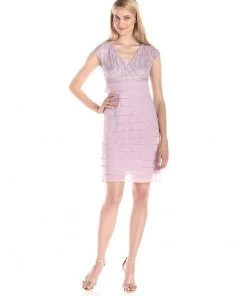 Adrianna Papell - Cap Sleeve Lace Tiered Dress 12245260 Cocktail Dresses