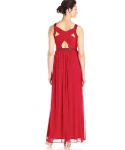 Adrianna Papell - Crisscross Bodice A-Line Jersey Gown 231M62320