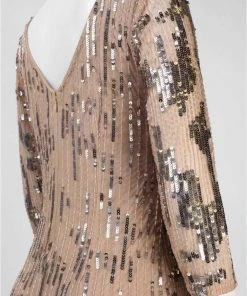 Adrianna Papell - Embellished Bateau Neck Mesh Dress 41901080 Cocktail Dresses