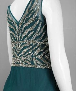 Adrianna Papell - Embellished Mesh Dress 41886540