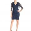 Adrianna Papell - Embellished V-Neck Sheath Dress 15253710 Cocktail Dresses
