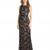 Formal Gowns Adrianna Papell - Fitted Sleeveless Jewel Neck Sheath Dress 81883180 - 1 Pc Black In Size 14 Available