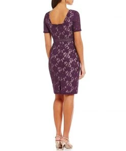 Adrianna Papell - Floral Lace Cocktail Dress AP1D100438