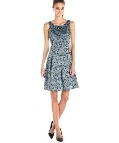 Adrianna Papell - Floral Print Jacquard Short Dress 15252820