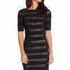 Plus Size Dresses Adrianna Papell - Half Sleeve Stripe Jersey Sheath Dress AP1D103321 - 1 Pc Black Pale Pink In Size 18 Available 2 Plus Size Dresses Adrianna Papell - Half Sleeve Stripe Jersey Sheath Dress AP1D103321 - 1 Pc Black Pale Pink In Size 18 Available
