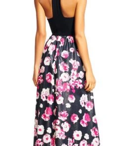Adrianna Papell - Halter Floral Print Long Dress AP1E200109 Formal Gowns