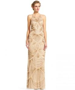 Adrianna Papell - Halter Long Dress AP1E200177 Formal Gowns