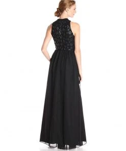 Adrianna Papell - Halter Neckline Chiffon Long Dress AP1E200026 Formal Gowns
