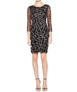 Cocktail Dresses Adrianna Papell - Jewel Cutout Mesh Dress 41912680