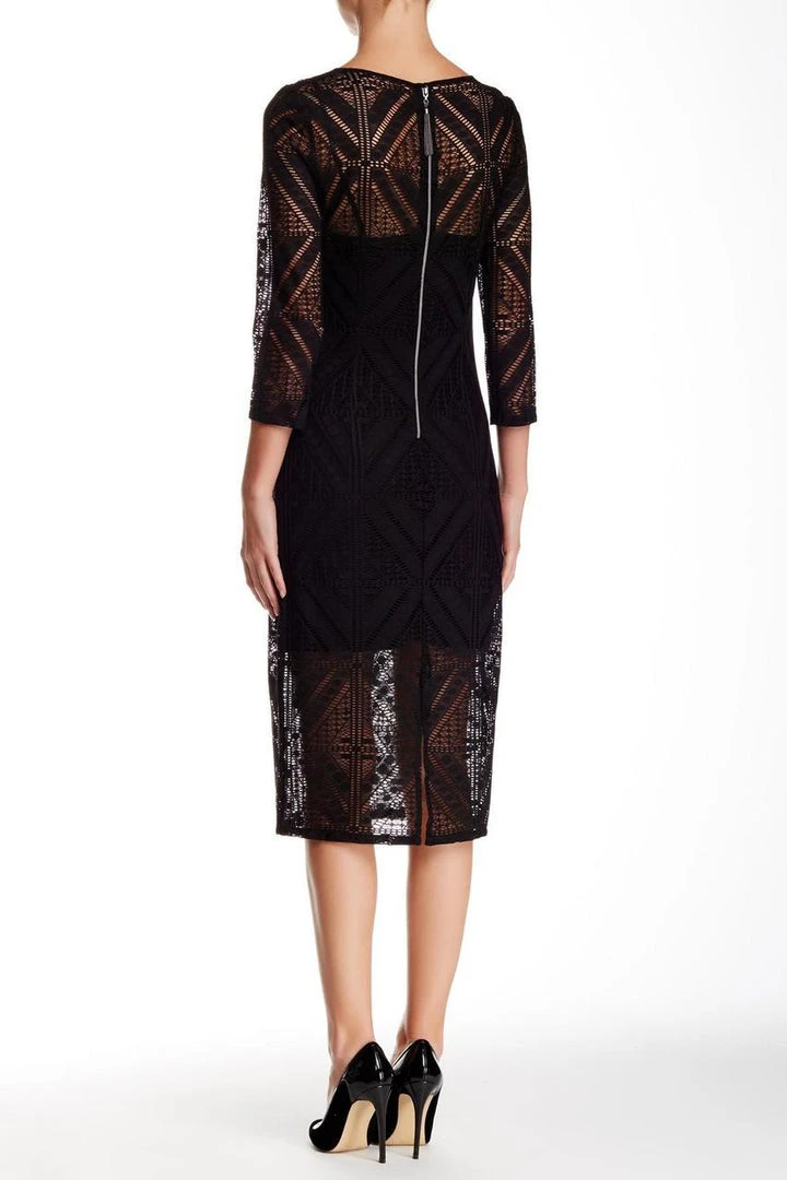 Adrianna Papell - Lace Cut Out Pattern Jewel Neck Dress 16260630 Cocktail Dresses 4 Adrianna Papell - Lace Cut Out Pattern Jewel Neck Dress 16260630 Cocktail Dresses