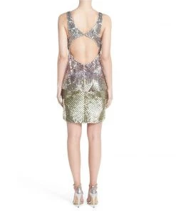 Cocktail Dresses Adrianna Papell - Multi-Color Sequined Short Dress 41921970