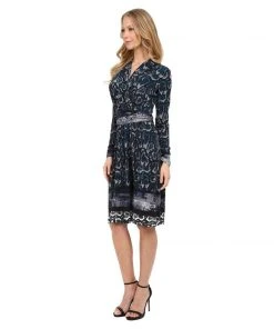 Cocktail Dresses Adrianna Papell - Printed V-Neck Dress 15246570