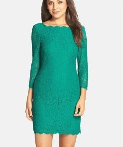Adrianna Papell - Quarter Length Sleeve Lace Dress 41864780 Cocktail Dresses
