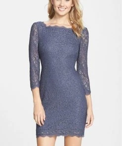 Adrianna Papell - Quarter Length Sleeve Lace Dress 41864780 Cocktail Dresses