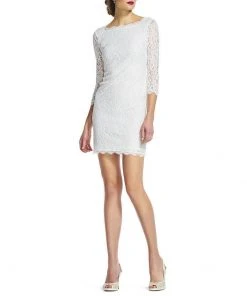 Adrianna Papell - Quarter Length Sleeve Lace Dress 41864780 Cocktail Dresses