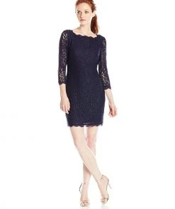 Adrianna Papell - Quarter Length Sleeve Lace Dress 41864780 Cocktail Dresses