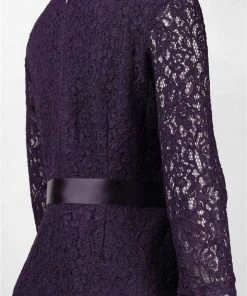 Cocktail Dresses Adrianna Papell - Quarter Length Sleeves Lace Short Dress 41910400