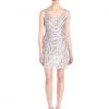 Adrianna Papell - Scoop Neck Sequined And Beaded Dress 41901090 Cocktail Dresses