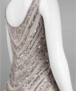 Adrianna Papell - Scoop Neck Sequined And Beaded Dress 41901090 Cocktail Dresses 7 Adrianna Papell - Scoop Neck Sequined And Beaded Dress 41901090 Cocktail Dresses