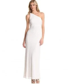 Adrianna Papell - Sequined Asymmetric Dress 91880950