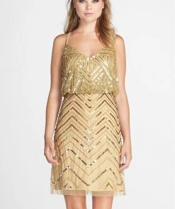 Adrianna Papell - Sequined Chevron Dress 41913670 8 Adrianna Papell - Sequined Chevron Dress 41913670