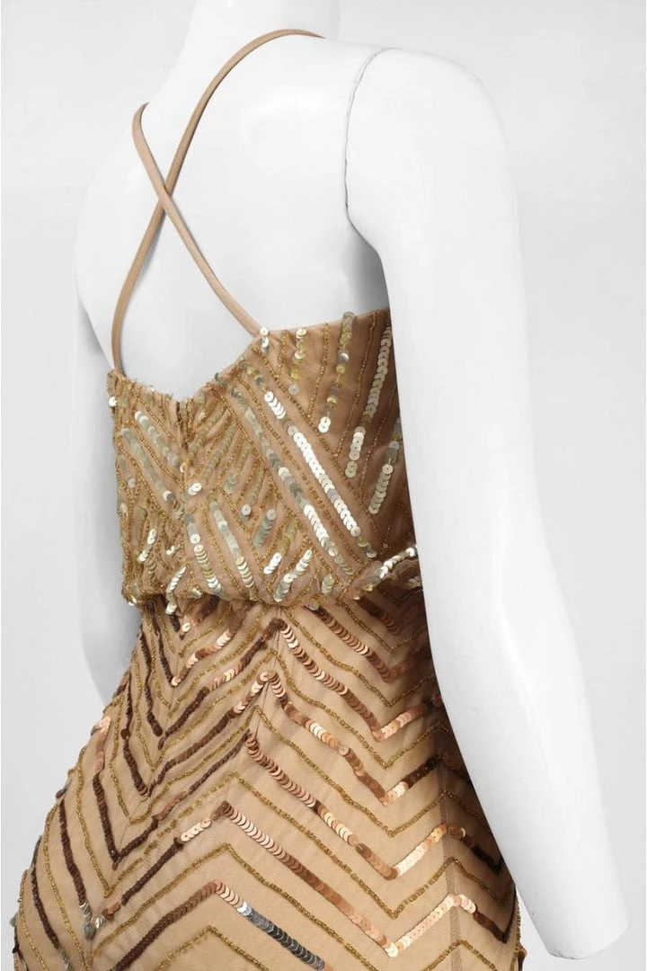 Adrianna Papell - Sequined Chevron Dress 41913670 6 Adrianna Papell - Sequined Chevron Dress 41913670