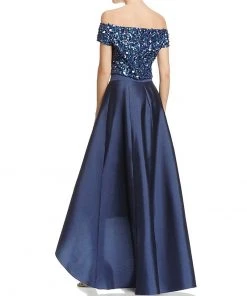 Adrianna Papell - Sequined High Low Gown AP1E201583