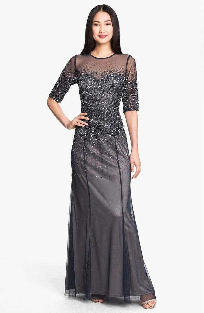 Formal Gowns Adrianna Papell - Sequined Jewel Neck Dress 91863332 3 Formal Gowns Adrianna Papell - Sequined Jewel Neck Dress 91863332