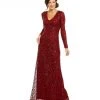 Adrianna Papell - Sequined Long Dress 91915662